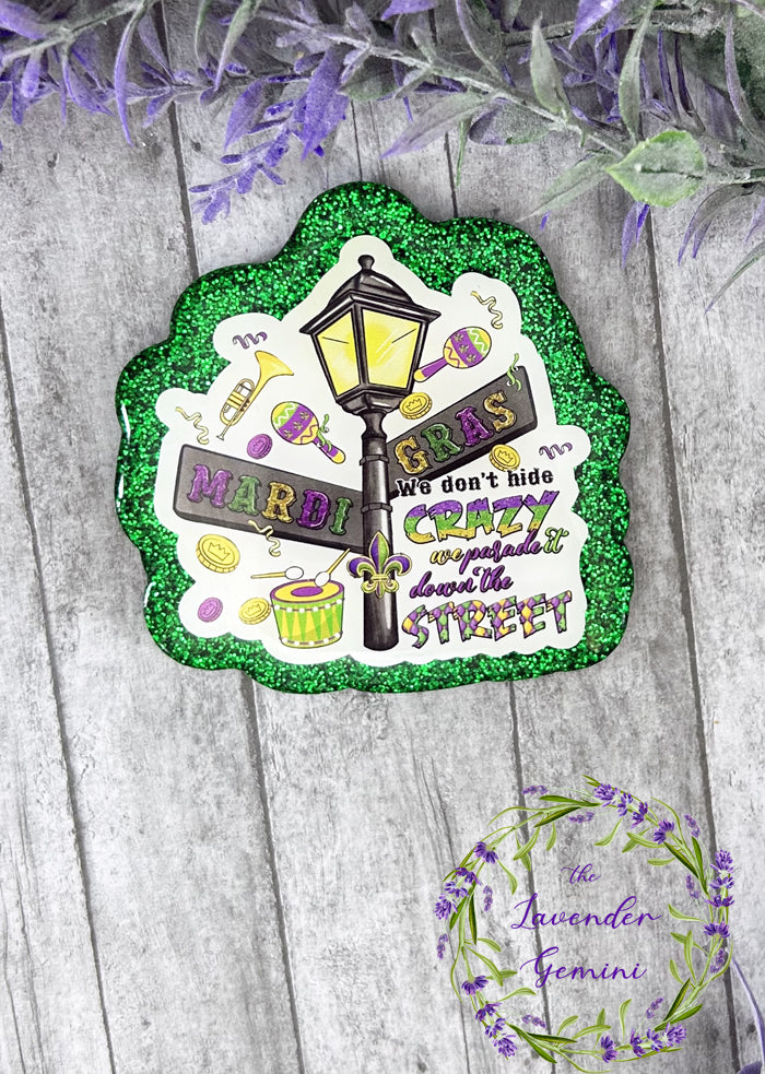 3 inch Mardi Gras Magnet