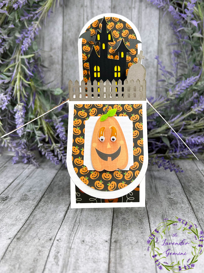 Handmade 3D Halloween Spooky House card