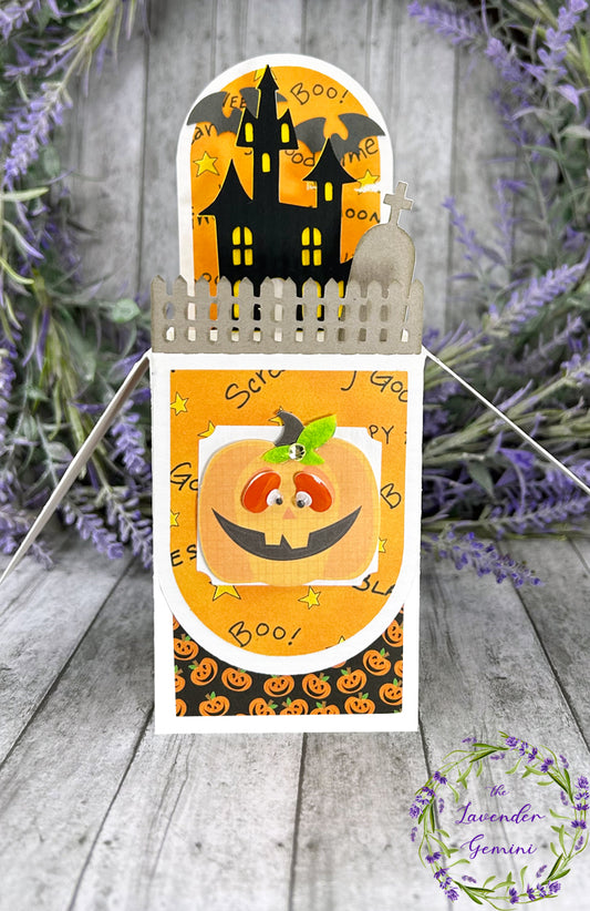 Handmade 3D Halloween Spooky House card 2