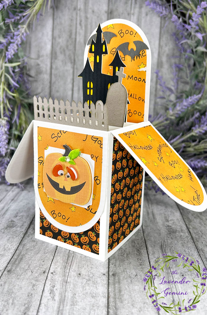 Handmade 3D Halloween Spooky House card 2