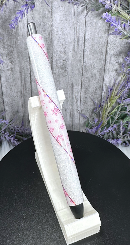 Handmade Pink Snowflakes Christmas glitter pen with free refill