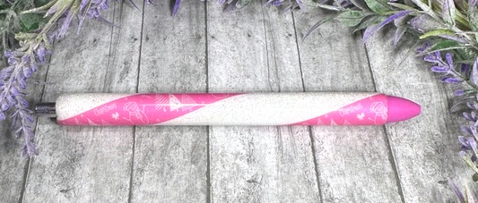 Handmade Pink Christmas glitter pen with free refill
