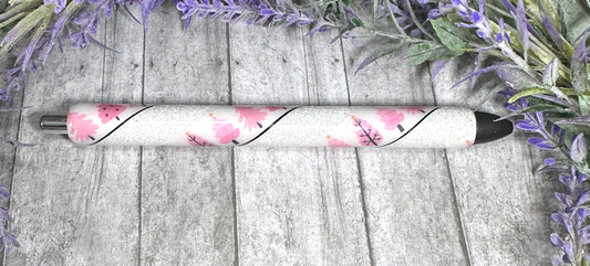 Handmade Christmas Pink Trees glitter pen with free refill