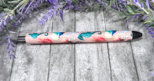Handmade Sea Life glitter pen with free refill