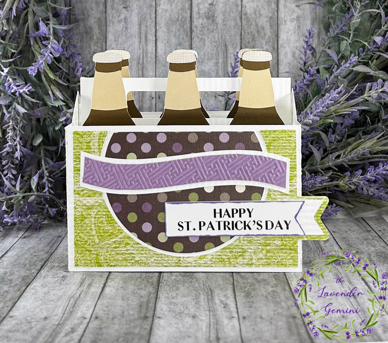 Handmade St Patricks Day 6 Pack of Beer 3D Card 1