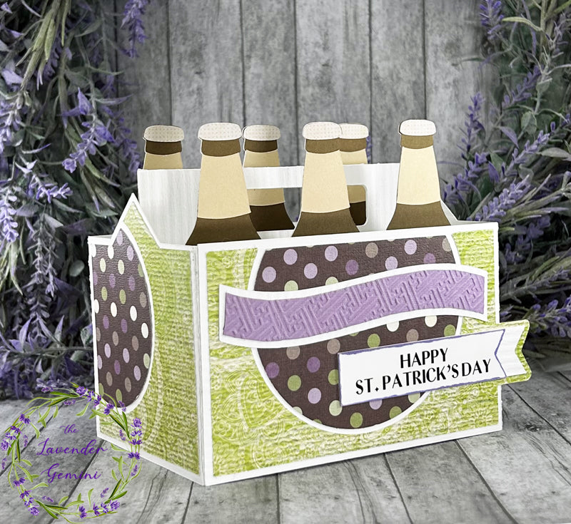 Handmade St Patricks Day 6 Pack of Beer 3D Card 1