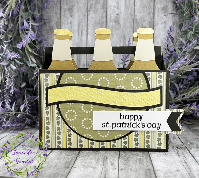 Handmade St Patricks Day 6 Pack of Beer 3D Card 2