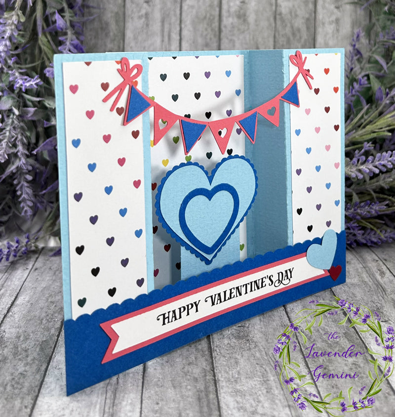 Handmade Valentines Day Hearts 3D Shadow Card 1