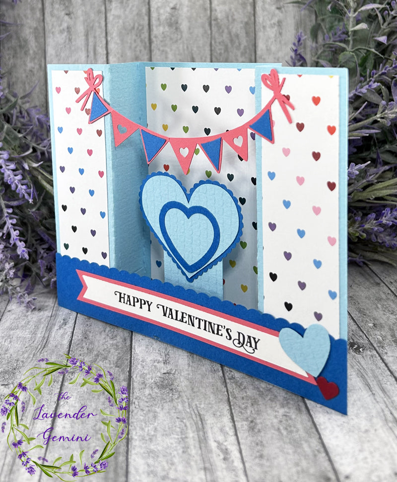 Handmade Valentines Day Hearts 3D Shadow Card 1