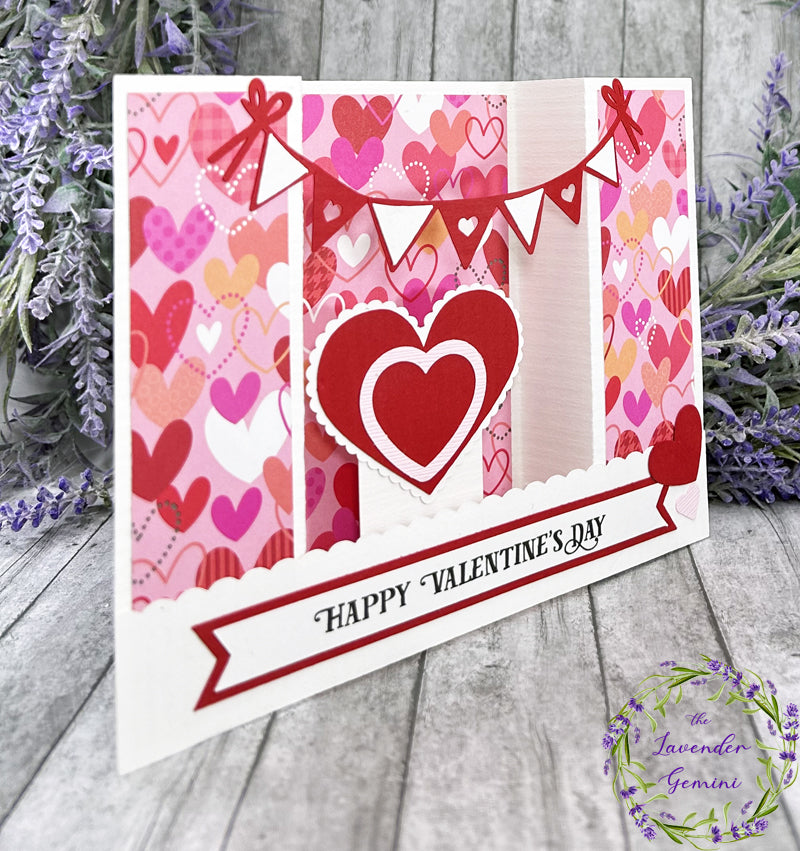 Handmade Valentines Day Hearts 3D Shadow Card 3