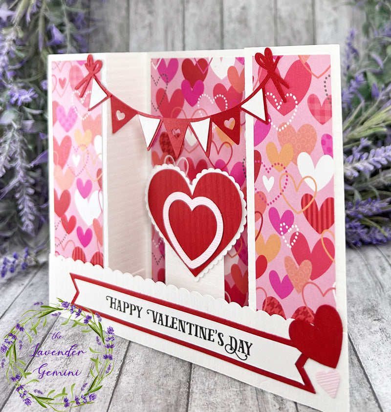 Handmade Valentines Day Hearts 3D Shadow Card 3