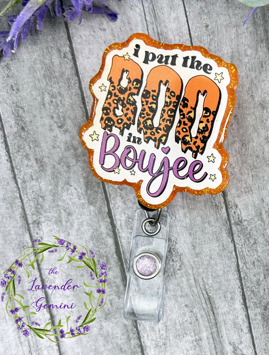 Handmade Bougee Halloween Badge Reel