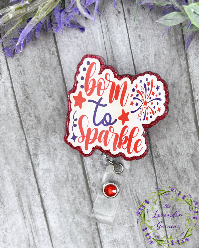 Handmade Patriotic Firerworks Badge Reel