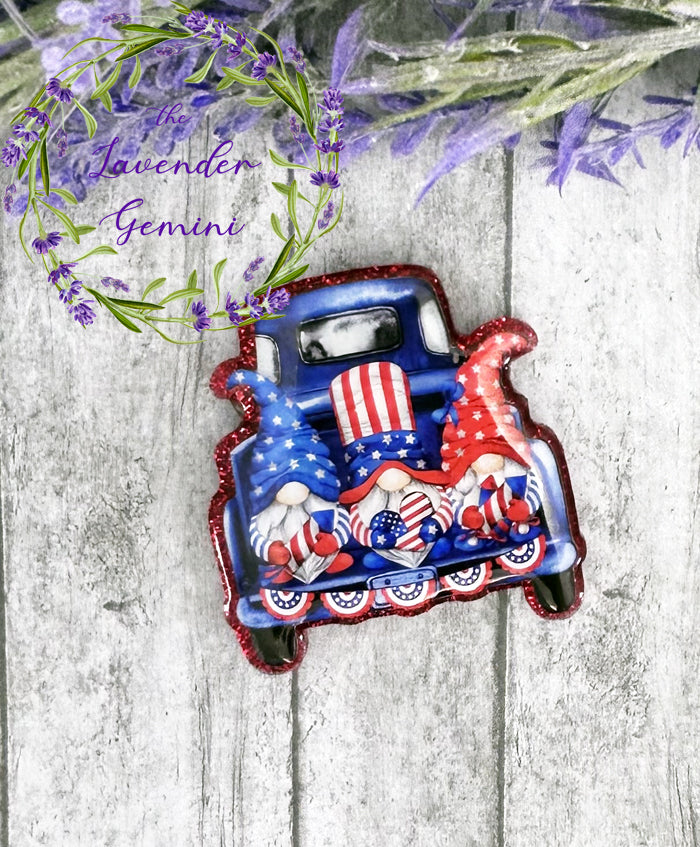 2 inch Patriotic Gnomes Quote Magnet