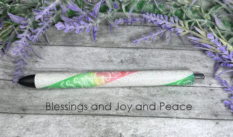 Handmade Christian glitter pen with free refill 3