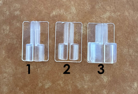 Sample set of plain charging cable protectors for sizing
