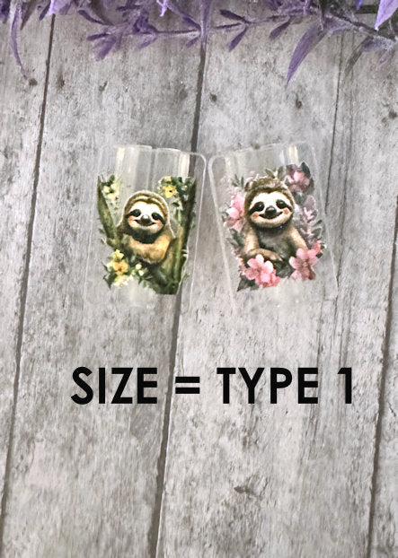 Model 1 Cute Sloths charging cable protector set
