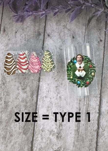 Model 1 Elf and Christmas Tree cakes charging cable protector set