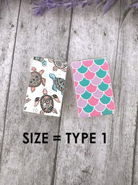 Model 1 Sea Turtle and Mermaid Print charging cable protector set