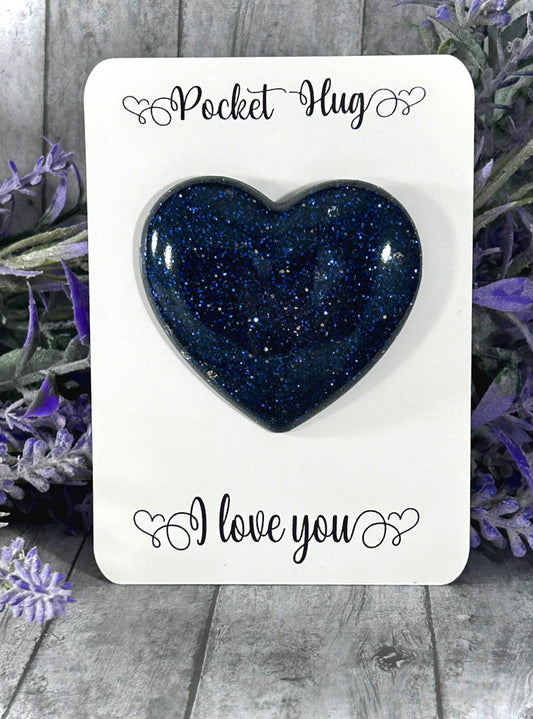 Handmade Navy Blue Pocket Hug