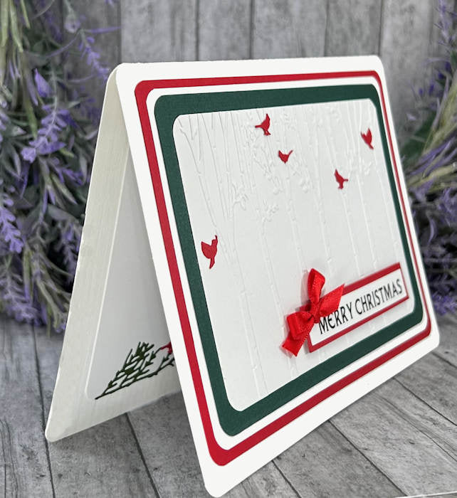 Handmade Cardinals Winter Holiday Card 2