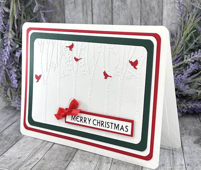 Handmade Cardinals Winter Holiday Card 2