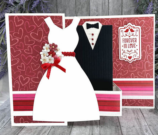 Handmade 3D Popout Wedding card