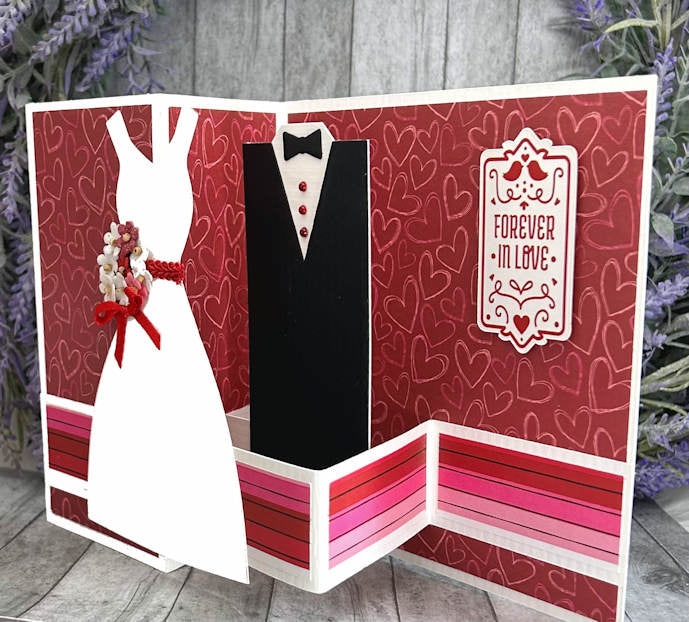 Handmade 3D Popout Wedding card