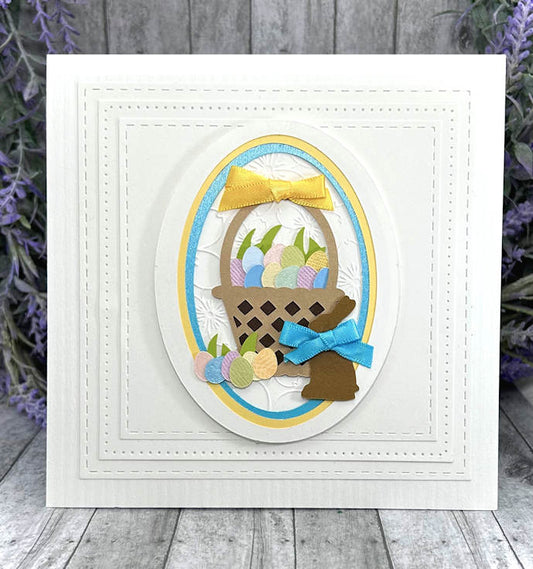 Handmade Easter Bunny and Easter Basket card 2