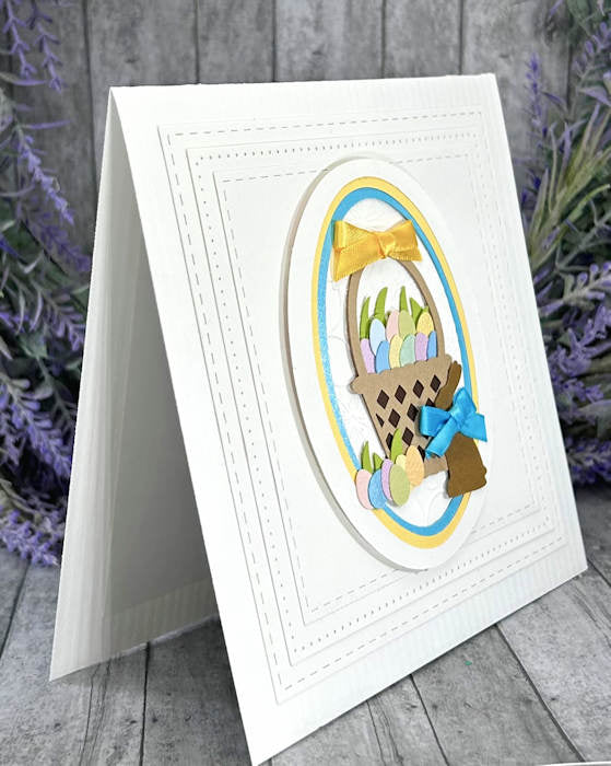 Handmade Easter Bunny and Easter Basket card 2