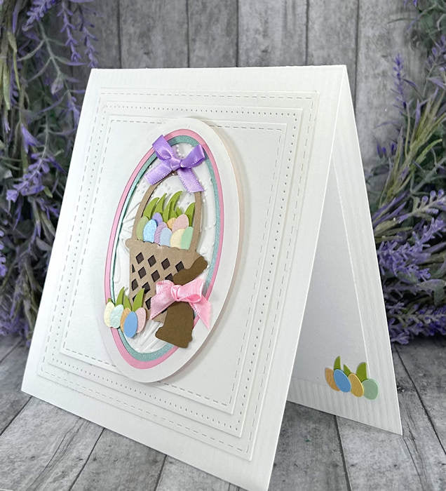 Handmade Easter Bunny and Easter Basket card 1