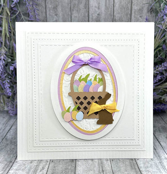 Handmade Easter Bunny and Easter Basket card 4