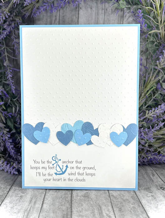 Handmade Hearts Love Valentines Card Blues