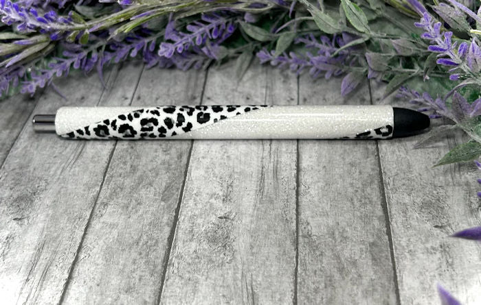 Handmade Cheetah animal print Washi Tape glitter pen with free refill