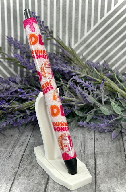 Handmade Dunkin donuts glitter pen with free refill