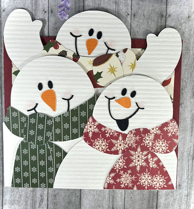 Handmade 3D Snowman Easel Card 1