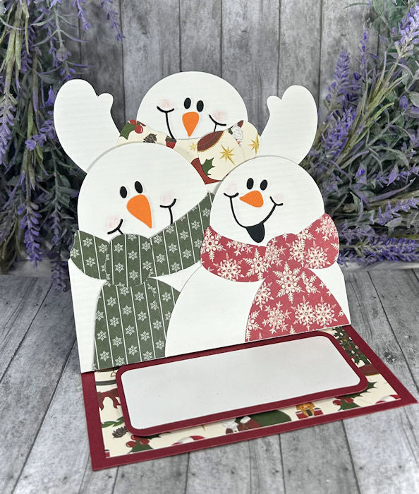 Handmade 3D Snowman Easel Card 1