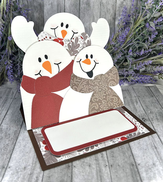 Handmade 3D Snowman Easel Card 2