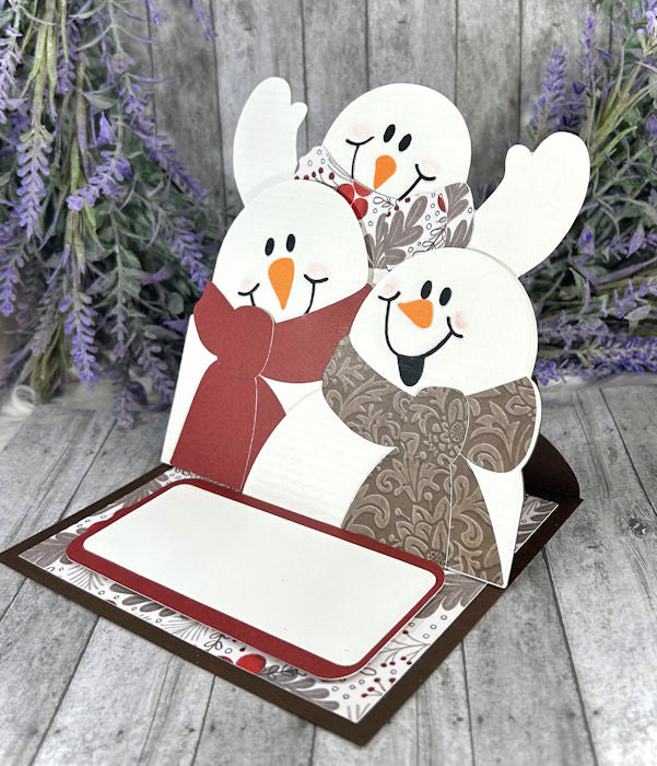 Handmade 3D Snowman Easel Card 2