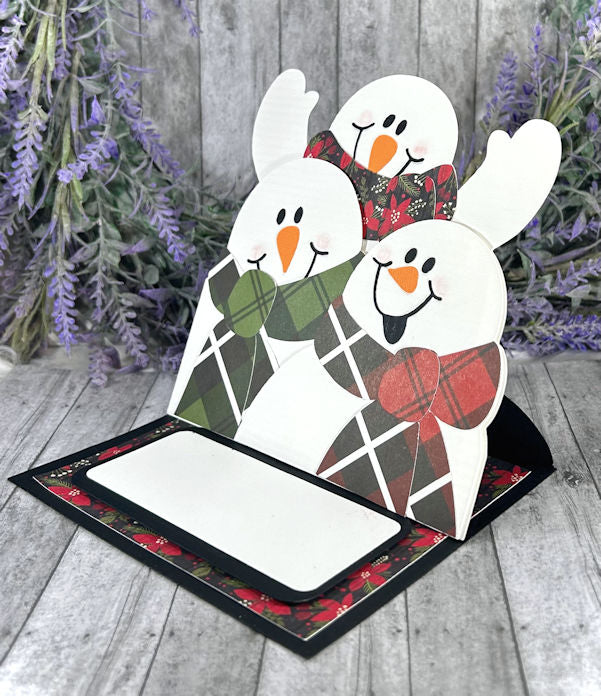 Handmade 3D Snowman Easel Card 3