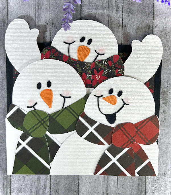 Handmade 3D Snowman Easel Card 3