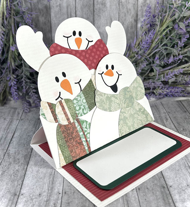 Handmade 3D Snowman Easel Card 4