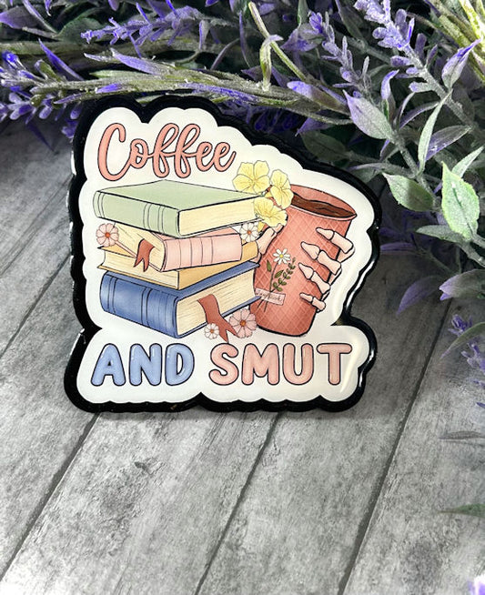 3 inch Coffee and Smut Quote Magnet