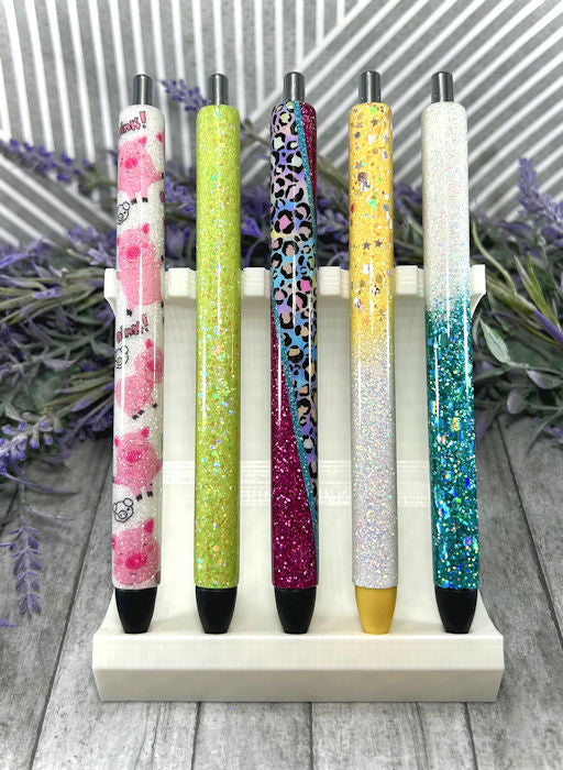 Handmade Bright Green glitter pen with free refill