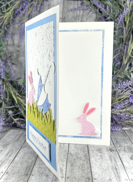 Handmade Blue Easter Card