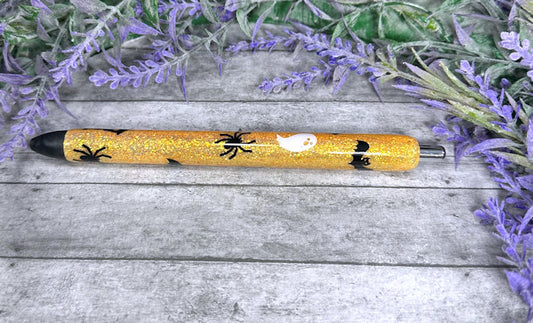 Handmade Halloween glitter pen with free refill 7