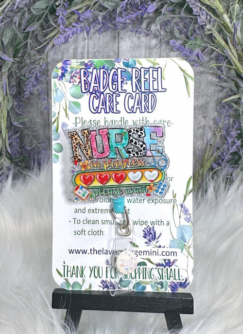 Handmade Nurse in Training Badge Reel