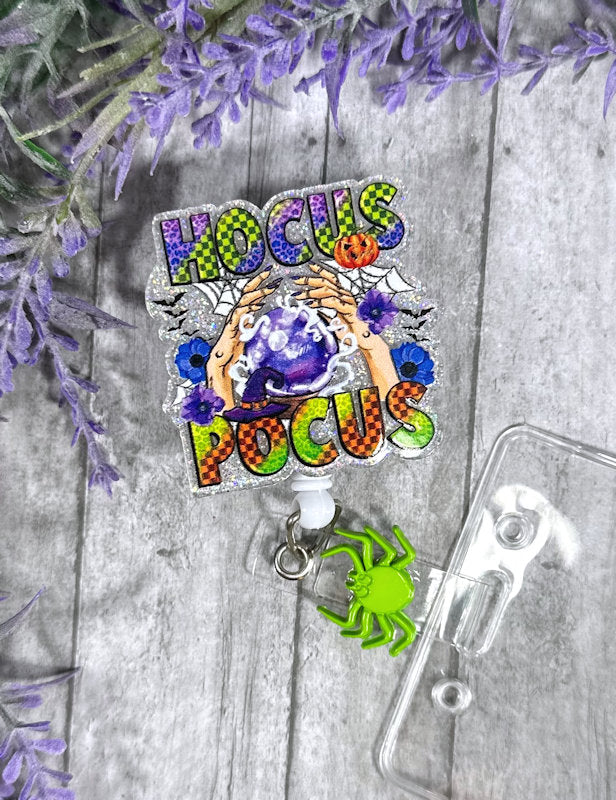 Handmade Hocus Pocus Halloween Badge Reel