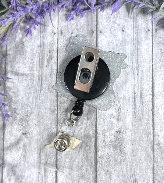 Handmade Beach Highland Cow Badge Reel