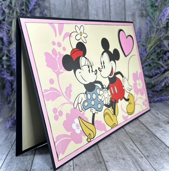 Handmade Mickey and Minnie Flirty Card